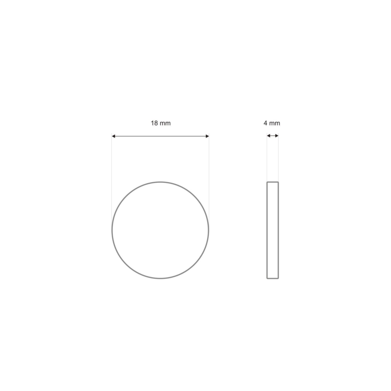 Magnes okrągły surowy 18x4 mm