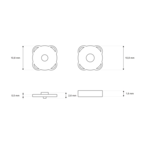 Zapięcie magnetyczne 10 mm nikiel