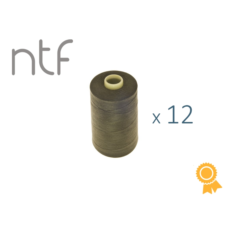 POLYESTER THREADS NTF 40/2 VIVID OLIVE A855 1000 M x 12 PCS.