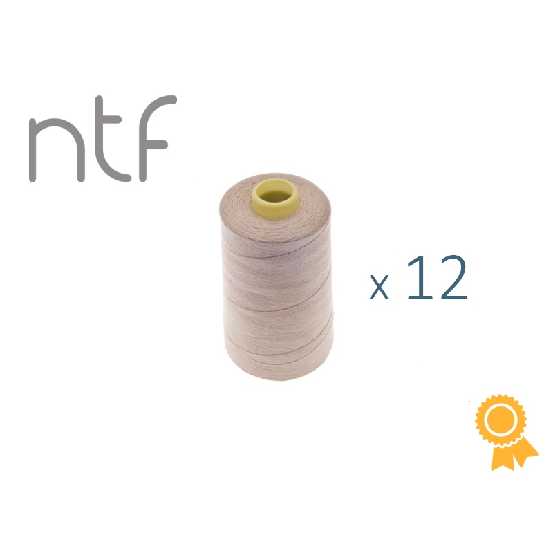 POLYESTER THREADS NTF 40/2 NATURAL A863 1000 M x 12 PCS.