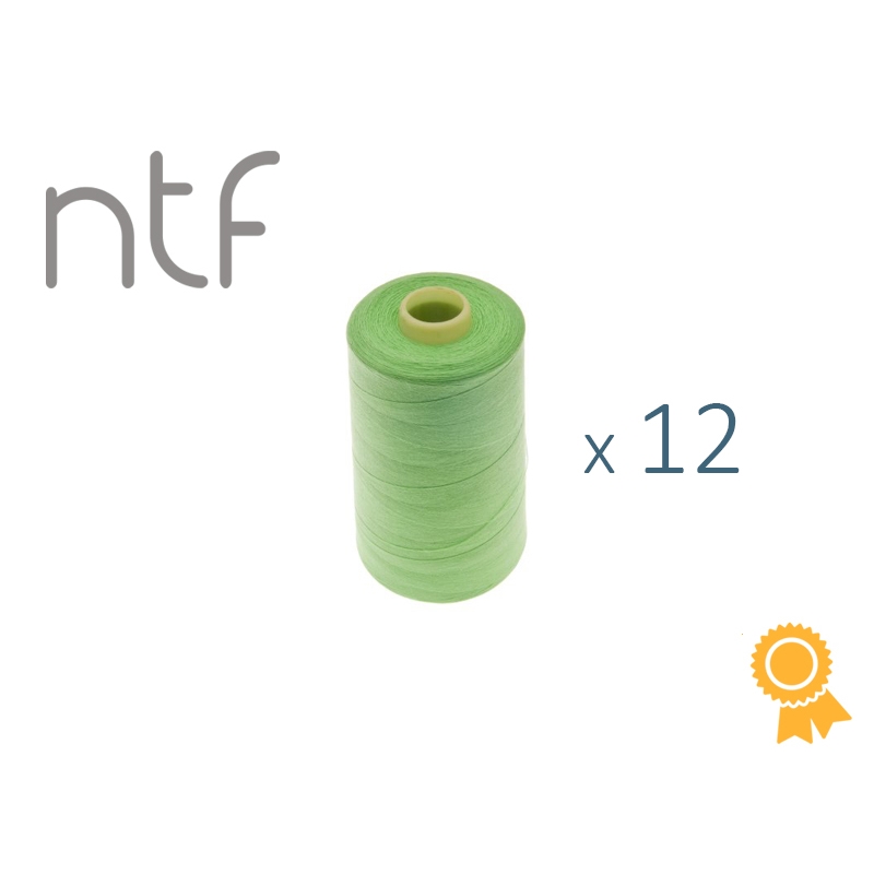 POLYESTER THREADS NTF 40/2 BRIGHT GREEN A588 1000 M x 12 PCS.