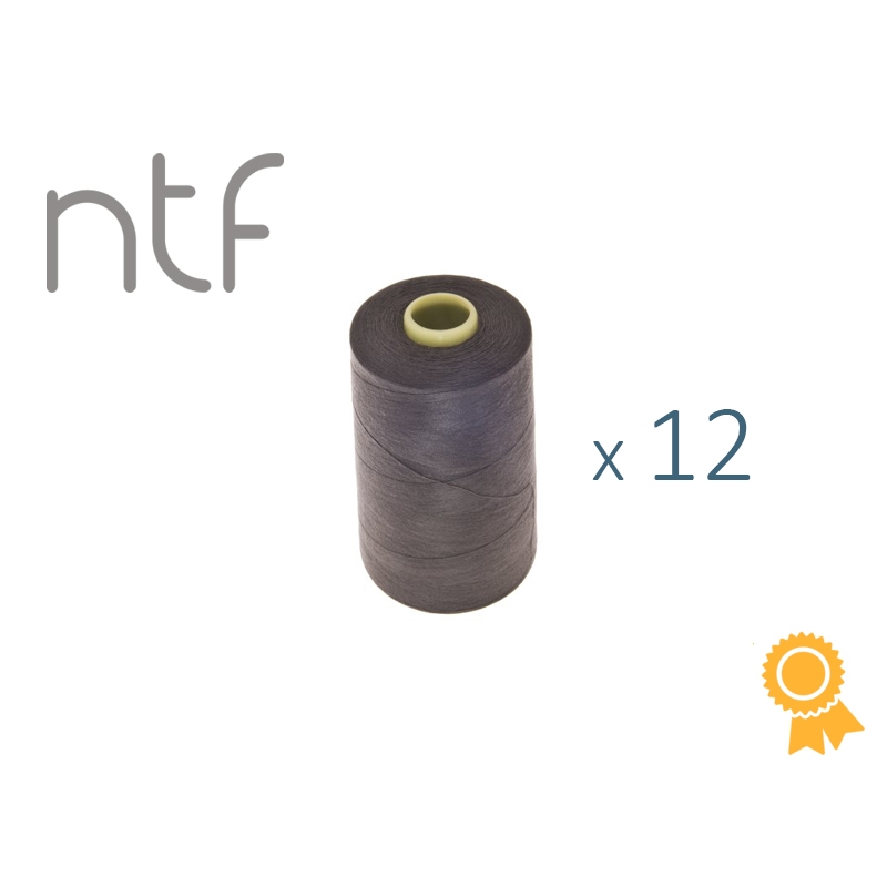 POLYESTER THREADS NTF 40/2 CHARCOAL A896 1000 M x 12 PCS.