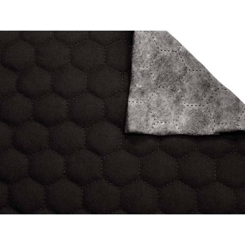 Quilted  polyester fabric Oxford 600d pu*2 waterproof honeycomb (306) dark grey 160 cm  25  mb