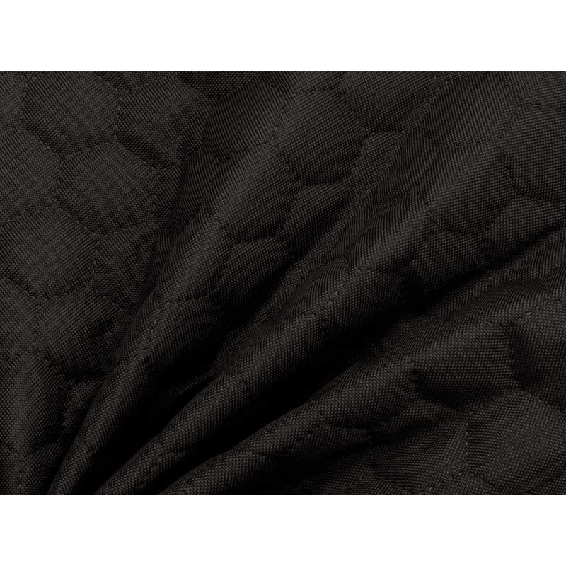 Quilted  polyester fabric Oxford 600d pu*2 waterproof honeycomb (306) dark grey 160 cm  25  mb