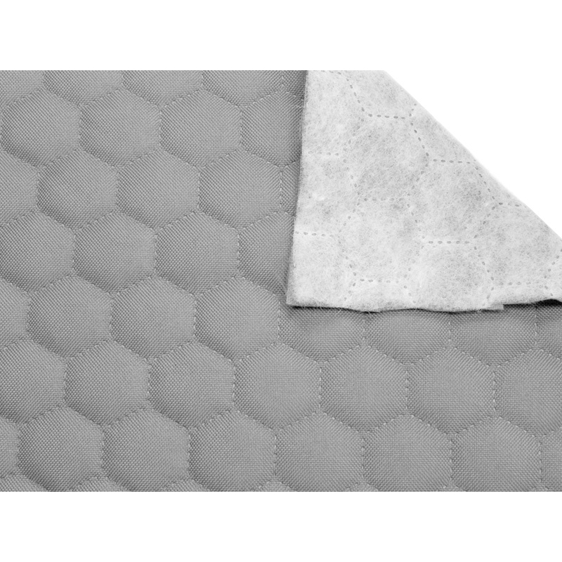 Quilted  polyester fabric Oxford 600d pu*2 waterproof honeycomb (336) light grey  160 cm  25 mb