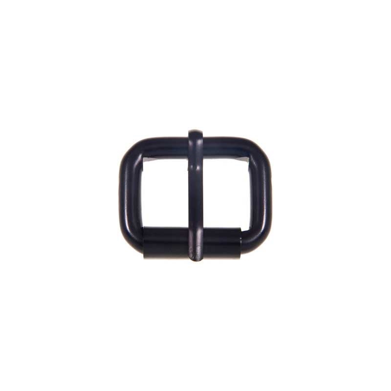 EXTRA MATT METAL ROLLER  BUCKLE SINGLE 27/20/5 MM MATT BLACK WIRE 1 PCS