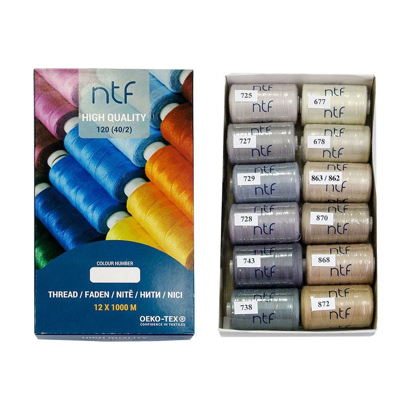 POLYESTER THREADS NTF 40/2 WINTER1000 M x 12 PCS.