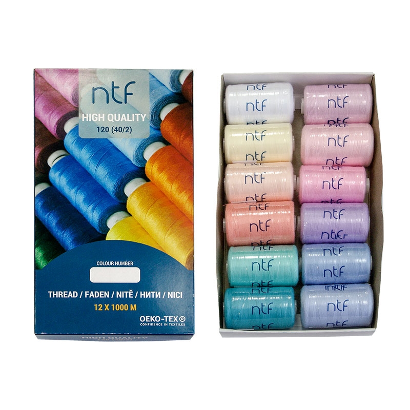 POLYESTER THREADS NTF 40/2&nbspCANDY 1000 M x 12 PCS.