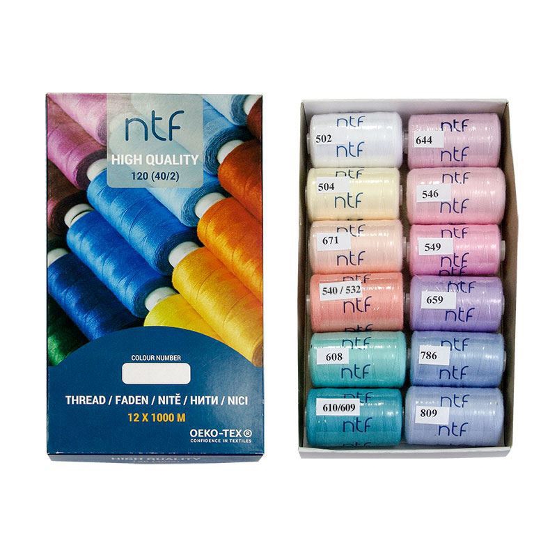 POLYESTER THREADS NTF 40/2&nbspCANDY 1000 M x 12 PCS.