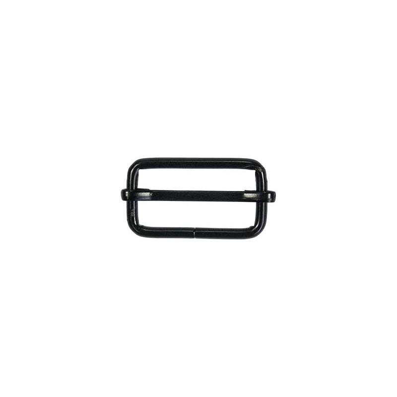 METAL SLIDE BUCKLE 30/15/3 MM MATT BLACK WIRE 100 PCS