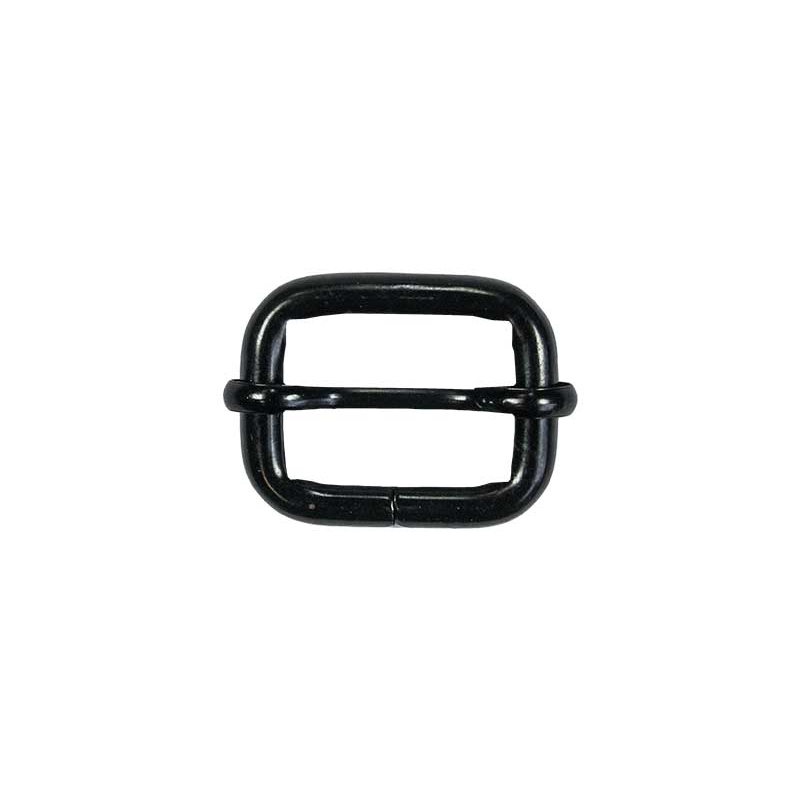 METAL SLIDE BUCKLE 28/20/5 MM MATT BLACK WIRE 1  PCS