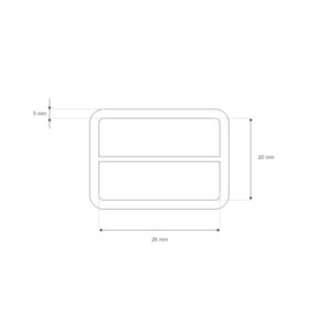 Regulator metalowy 28/20/5 mm czarny mat drut