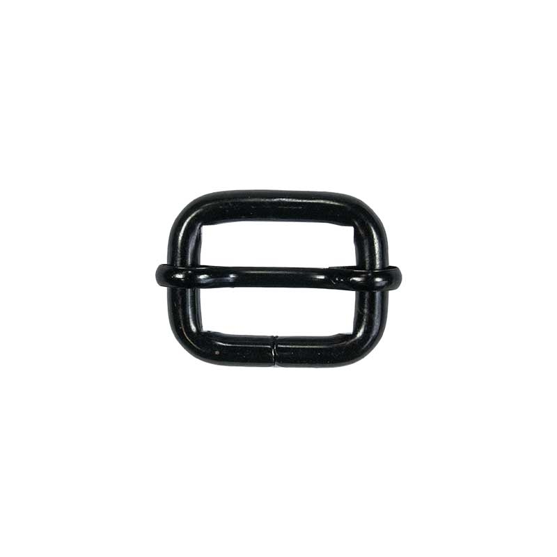 METAL SLIDE BUCKLE 27/20/6 MM MATT BLACK WIRE 1 PCS