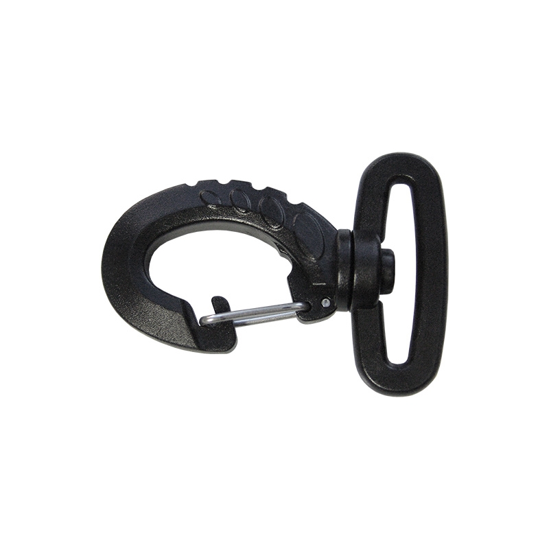 Plastic swivel snap hook 30 x 62 mm black 200 pcs