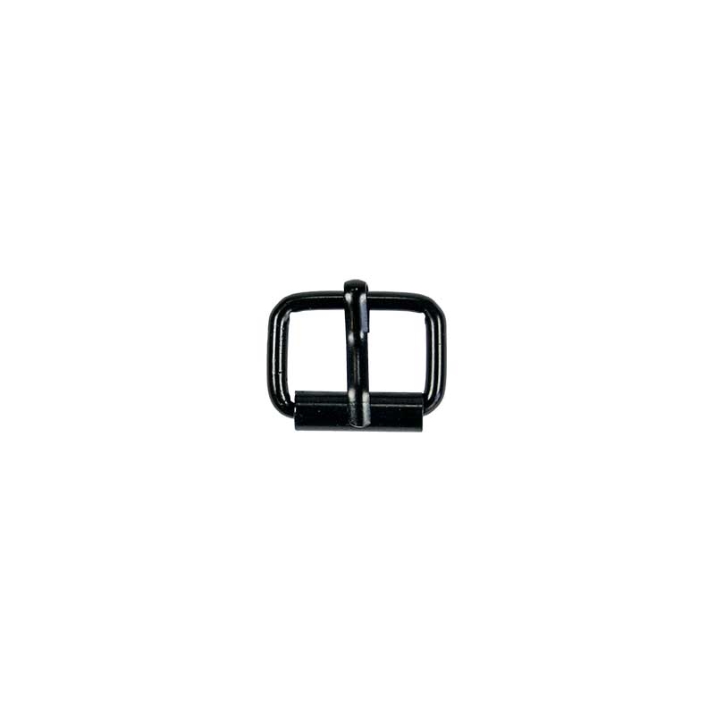 METAL ROLLER BUCKLE SINGLE 20/12/3 MM MATT BLACK   WIRE 100 PCS