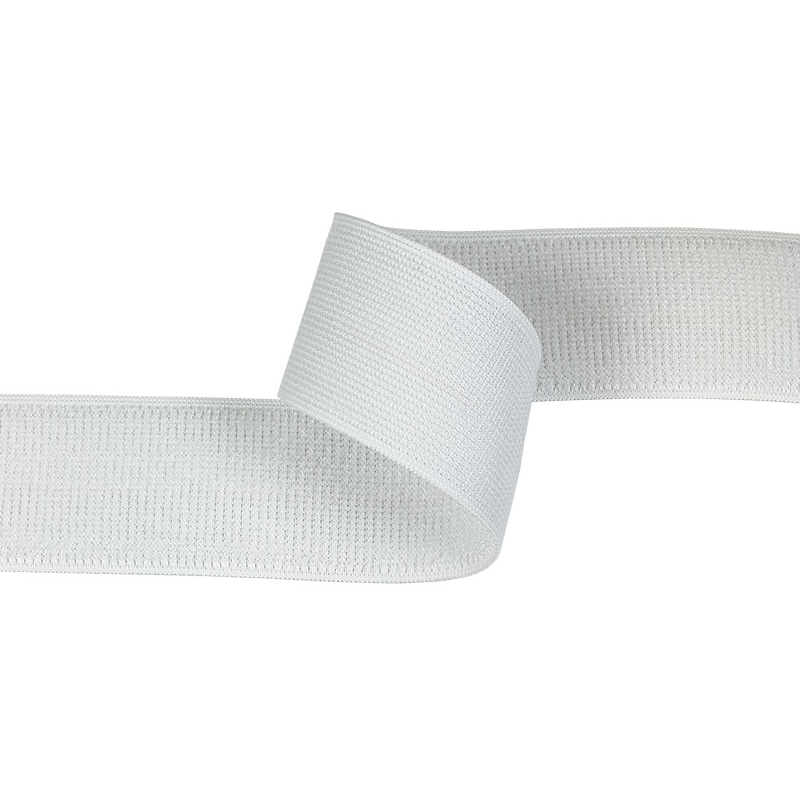 Elastic hook and loop tape  white 501 nylon loop 20 yd