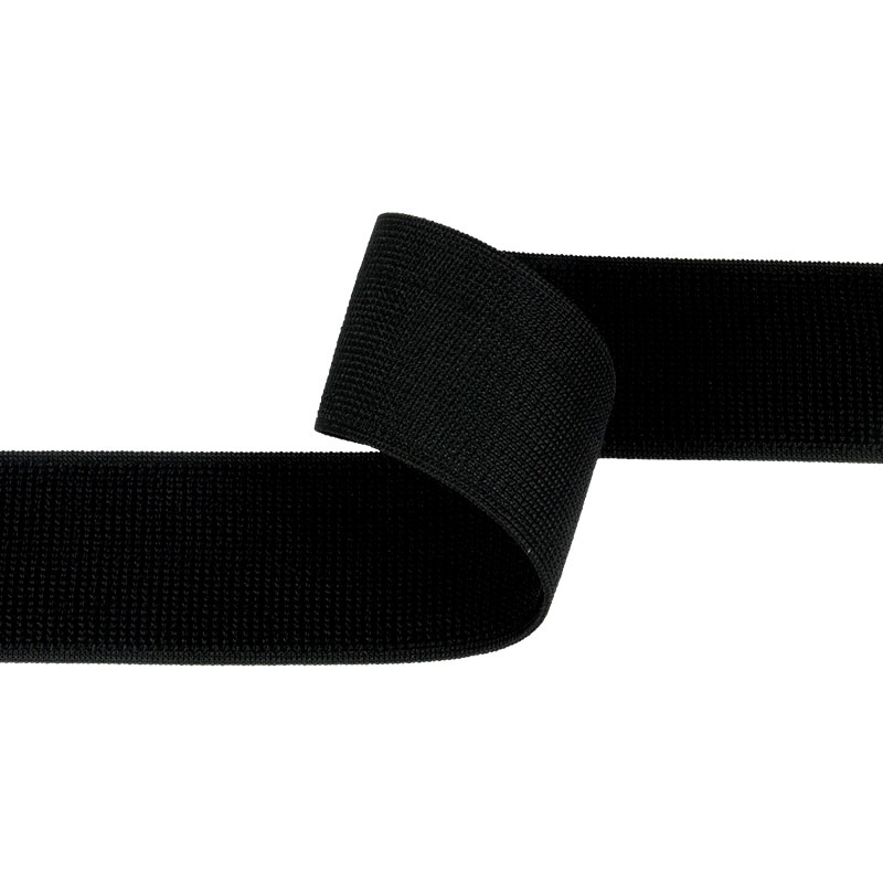 Elastic hook and loop tape  black 580 nylon loop 20 yd