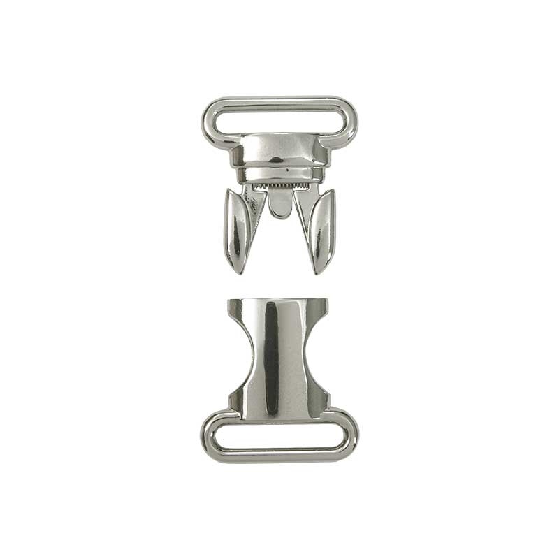 Metal buckle 0324-3025 25 mm glossy nickel 1 pcs