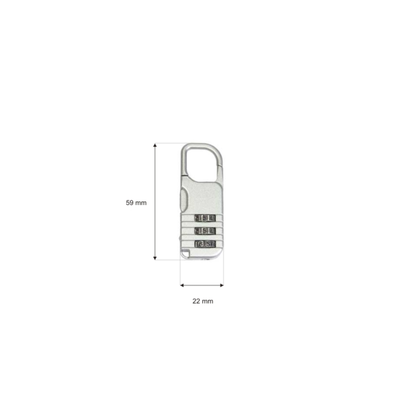 METAL PADLOCK COMBINATION LOCK 0125 1 PCS