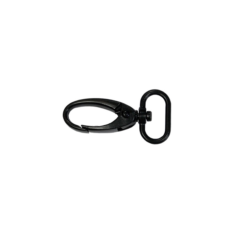 METAL     SNAP HOOK 20 MM  0037 MATT BLACK 100 PCS