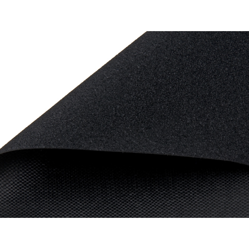 ANTI-SLIP POLYESTER FABRIC  0,80 MM 600D PVC COVERED BLACK 580 140 CM 1 MB