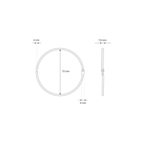 Kółko metalowe otwierane  70/4,0 mm nikiel