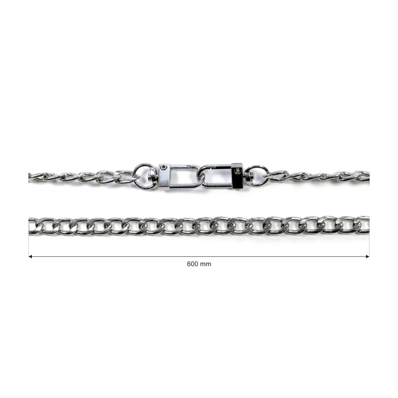 Handbag chain with snap hook 1002 anastazja nickel