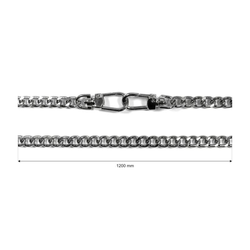 Handbag chain with snap hook 1010 charlie nickel