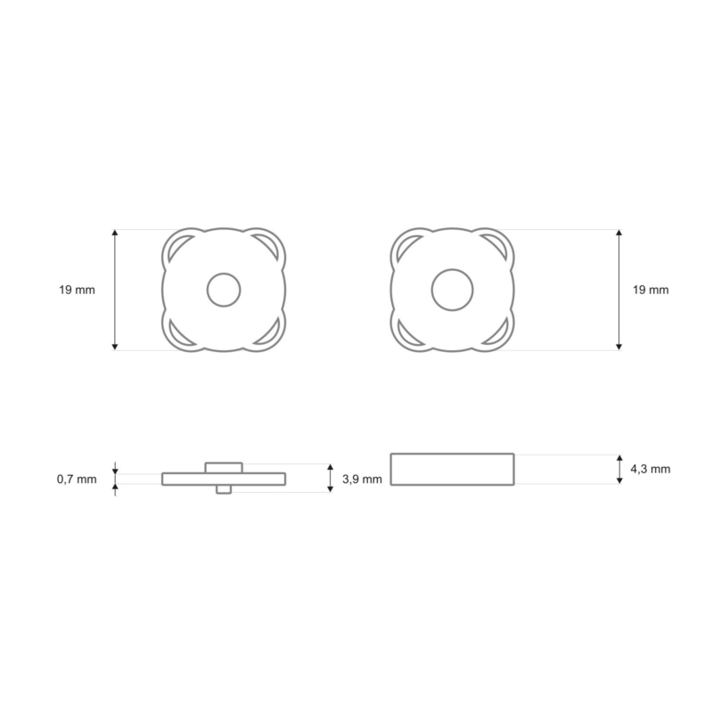 Magnet 19/4 mm nikl 100 ks