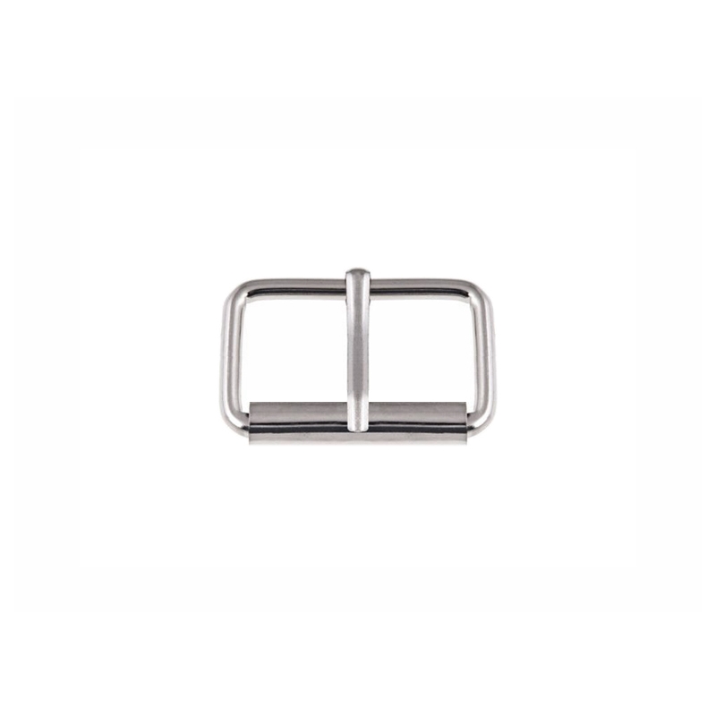 METAL ROLLER BUCKLE SINGLE 30/16/3 MM SILVER COLOR, NICKEL FREE