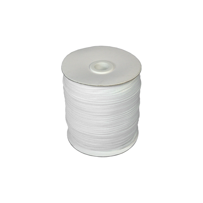 Knitted elastic tape 4 mm (501) white polyester 200 mb