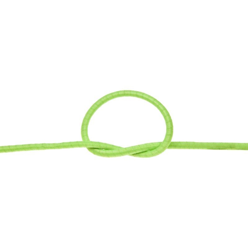 Elastic cord 3 mm green neon 1001 polyester 50 mb