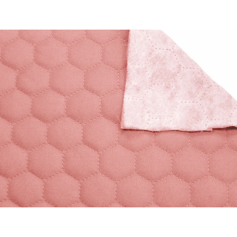 Quilted polyester fabric Oxford 600d pu*2 waterproof honeycomb (811) light pink 160 cm mb