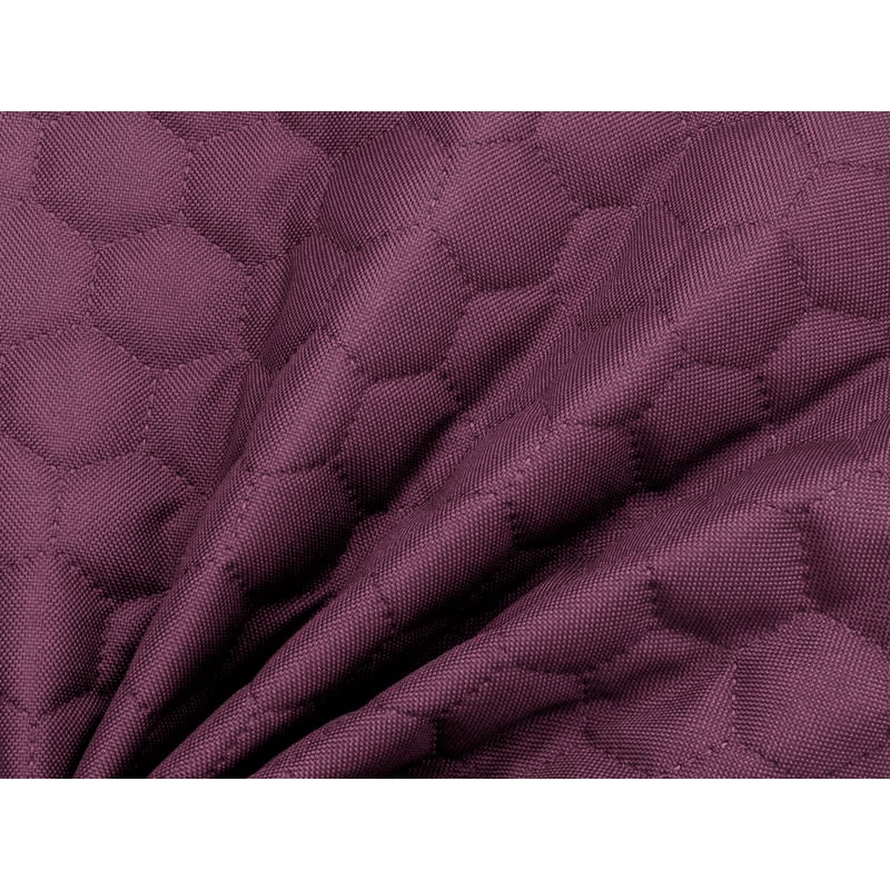 Quilted polyester fabric Oxford 600d pu*2 waterproof honeycomb (285) violet 160 cm mb