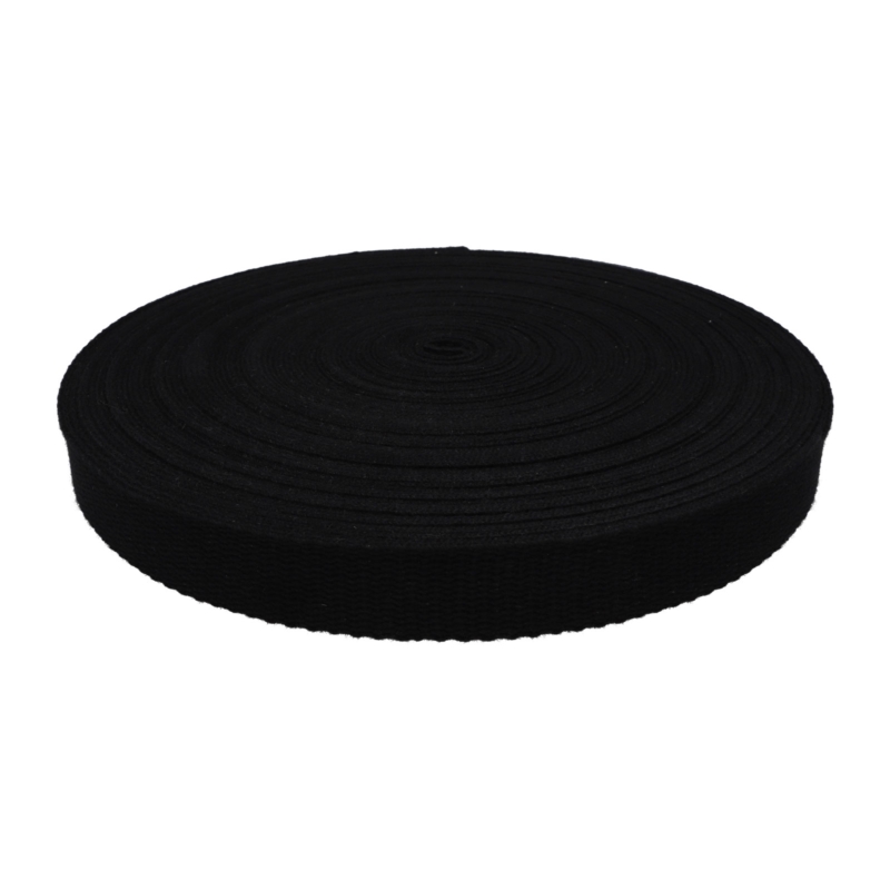 COTTON TAPE 25 MM / 1,8 mm BLACK 580 25 MB