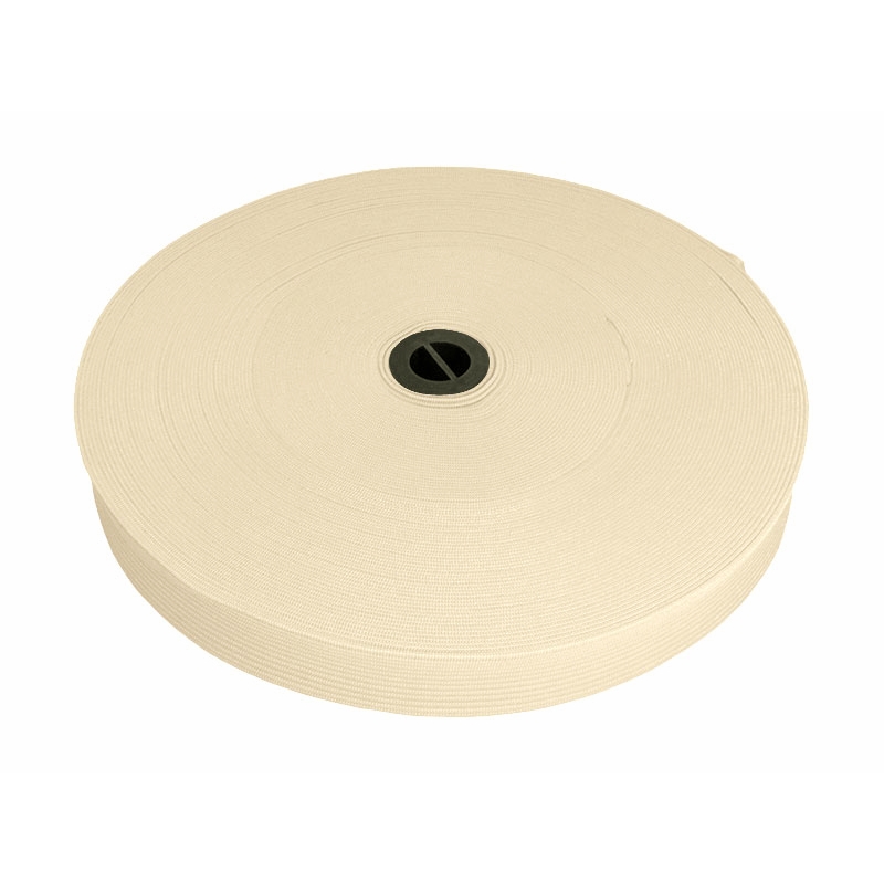 Knitted elastic tape 20 mm (122) light beige polyester 25 mb