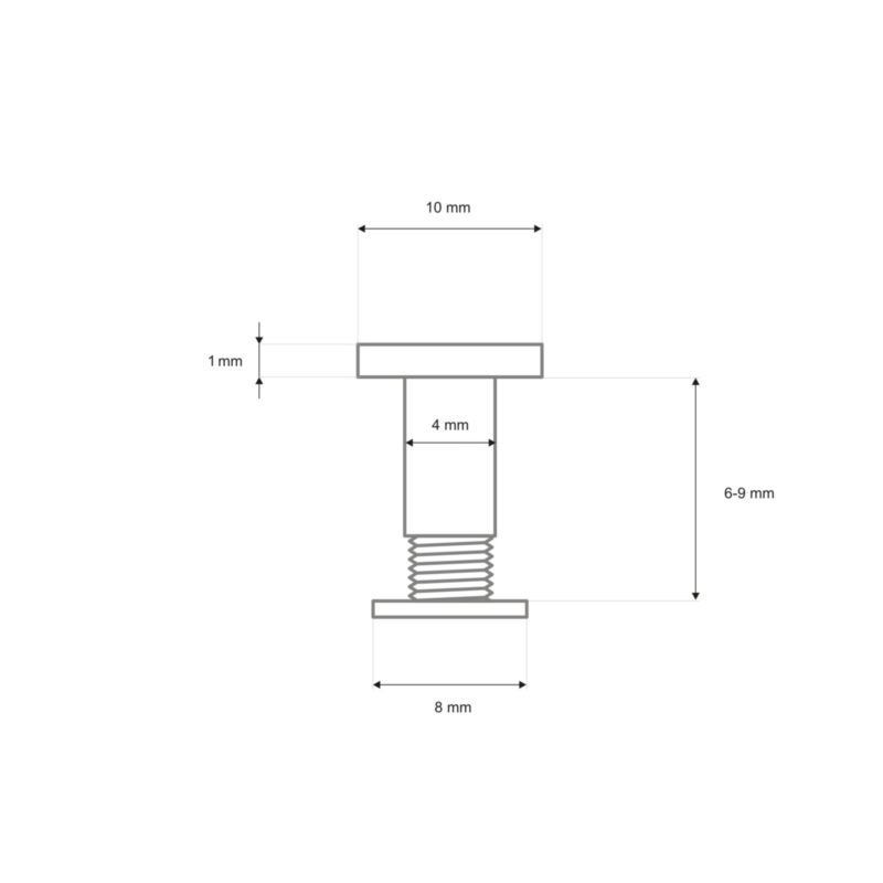 CHICAGO RIVET SCREW 10/4/6-9 MM   NICKEL