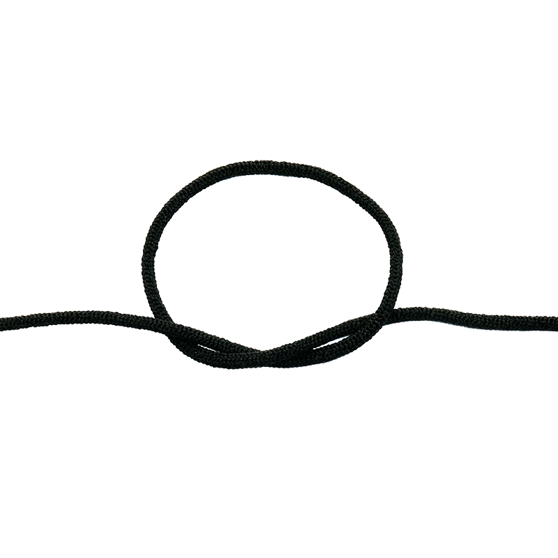 ELASTIC CORD 2 MM BLACK 580 POLYESTER 2000 M