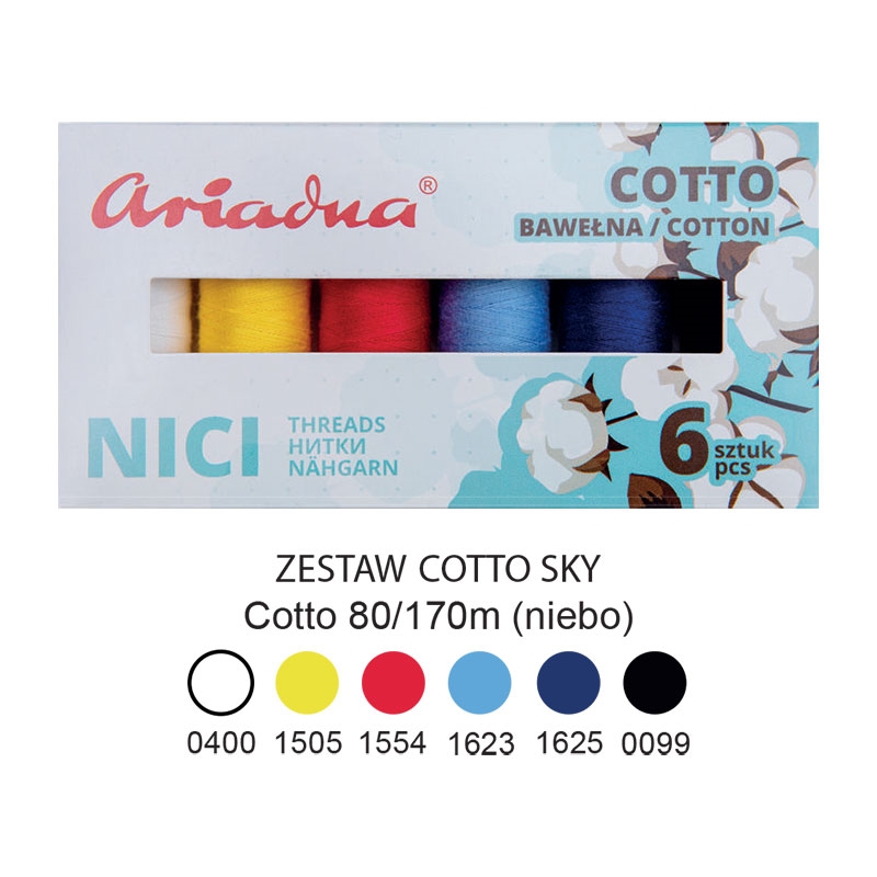 THREADS COTTO 80&nbspSKY 170 M x 6 PCS.