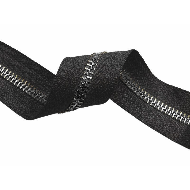 METAL ZIPPER  TAPE 5 (301) GRAPHITE      GLOSSY NICKEL