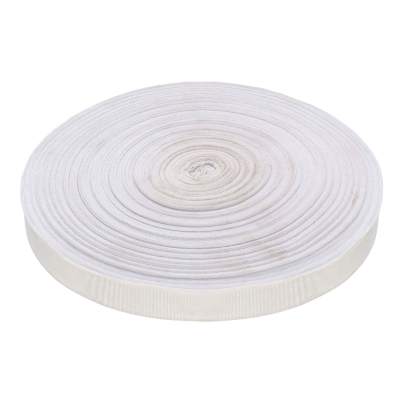 Polyester twill  tape 25 mm  white (501) - second-class