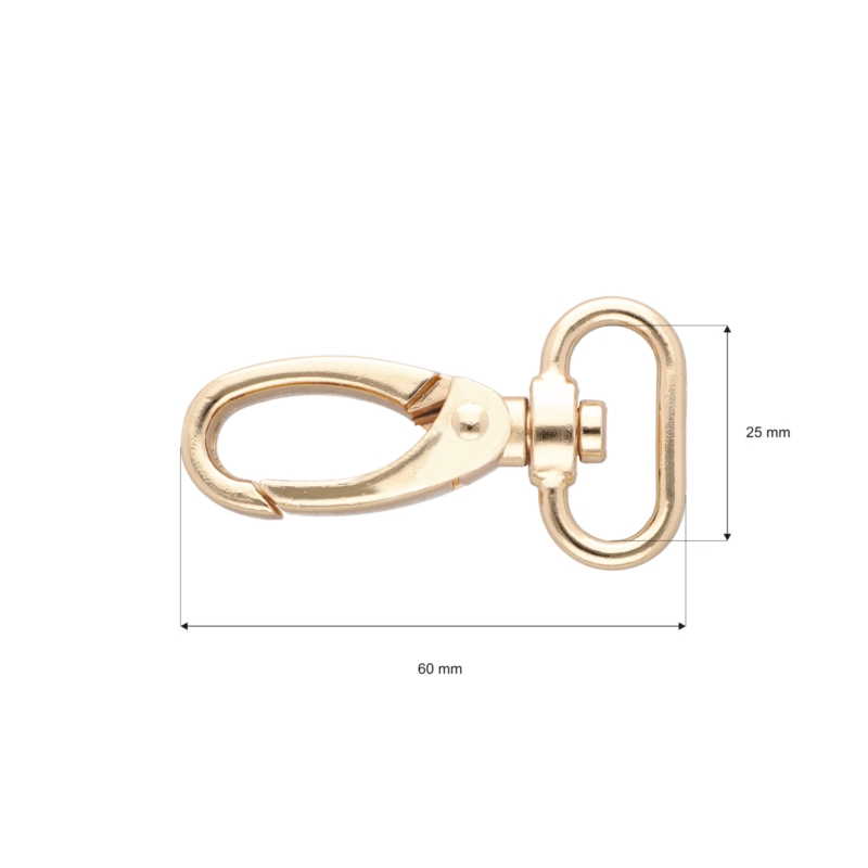 METAL SNAP HOOK 0325-0152 25 MM GOLD 1 PCS