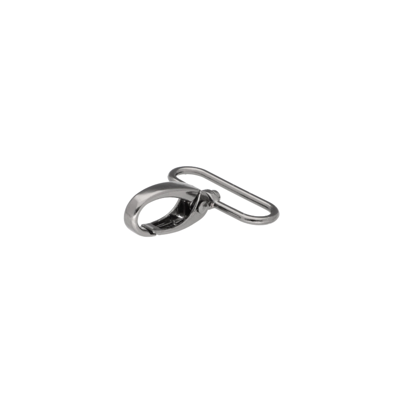 METAL SNAP HOOK 0037 38 MM NICKEL BLACK 1 PCS