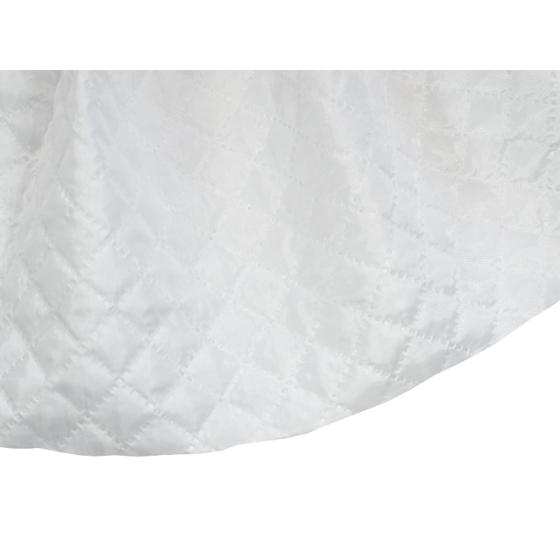 QUILTED POLYESTER LINING  FABRIC 180T SQUARE     2 x 2 (501) WHITE 150  CM 50  MB