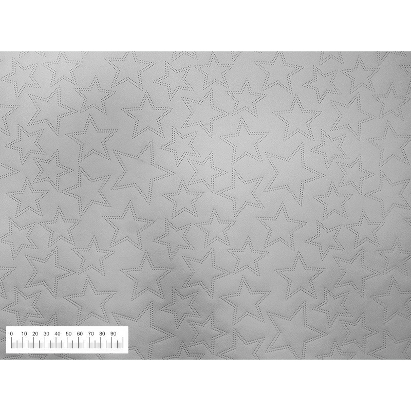 IMITATION QUILTED LEATHER STARS LIGHT GREY 140 CM 1 MB