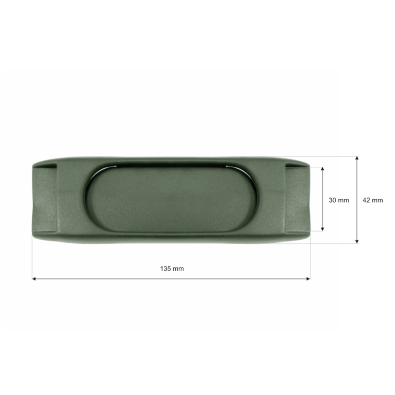 Plastic shoulder pad 30/135 mm miron olive 20 pcs