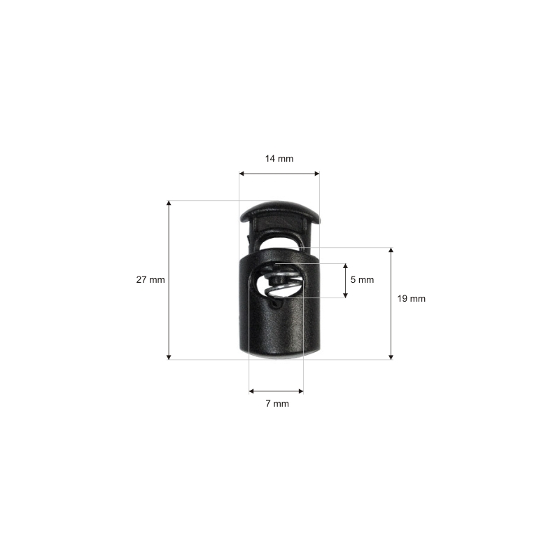 Stopper aus kunststoff 4/5 mm (305-3039) einzeln kornel schwarz 100 st.