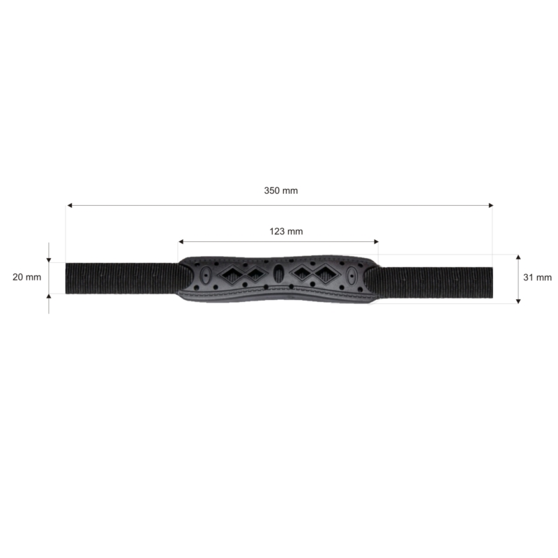 Rączka plastikowa 30/122 mm czarna