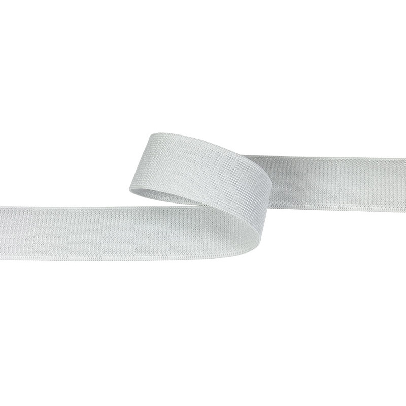 Elastic hook and loop tape&nbspwhite 580 nylon loop 20   yd