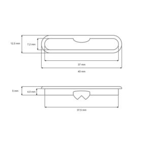 Oczko do segregatora 37x7 mm